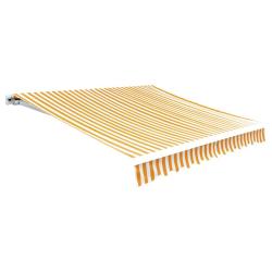 Tissu d'auvent Jaune tournesol/blanc 6 x 3 m (cadre non inclus)
