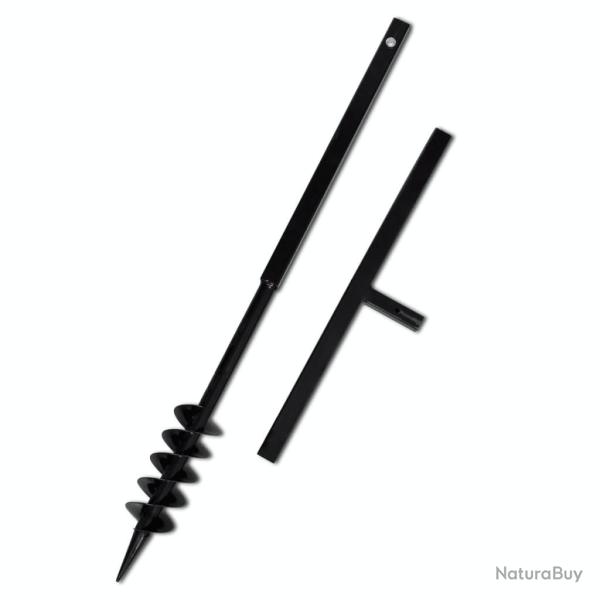 Tari�re de sol avec m�che de tari�re 80 mm Acier Noir