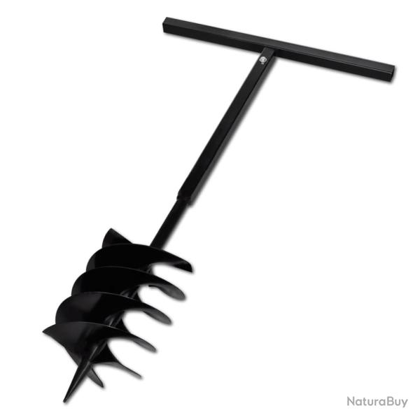 Tari�re de sol avec m�che de tari�re 200 mm Acier Noir