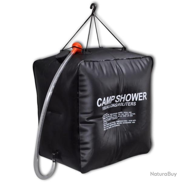 Douche solaire de camping et voyage 40 L