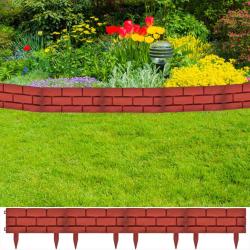 Cl&ocirc;ture de  avec design de briques 11 pcs
