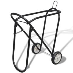 Porte-selle pliable m&eacute;tallique avec roues