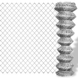Cl&ocirc;ture &agrave; mailles losang&eacute;es Acier galvanis&eacute; 25x1 m Argent&eacute;