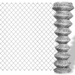 Cl&ocirc;ture &agrave; mailles losang&eacute;es Acier galvanis&eacute; 25x1,25 m Argent&eacute;