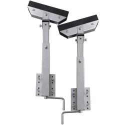 Set de 2 supports &agrave; barre inclinable 63 - 88 cm pour remorque &agrave; bateau