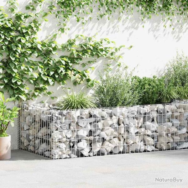 Jardini�re � gabion Acier galvanis� 180 x 90 x 50 cm