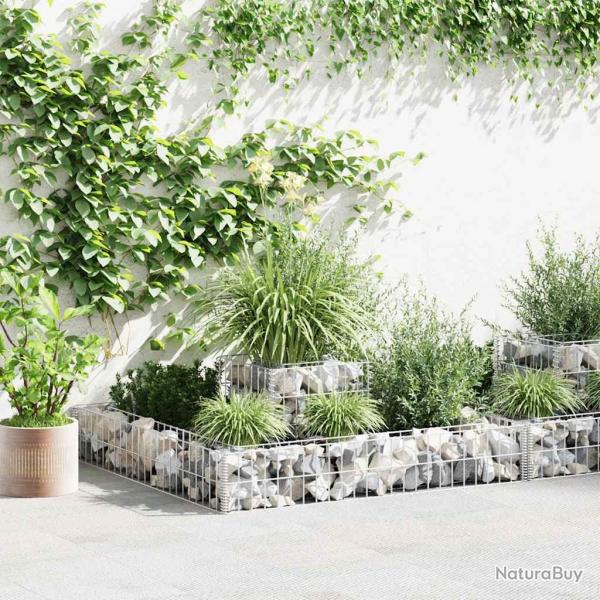 Jardini�re en gabion Acier galvanis� 120x120x20 cm