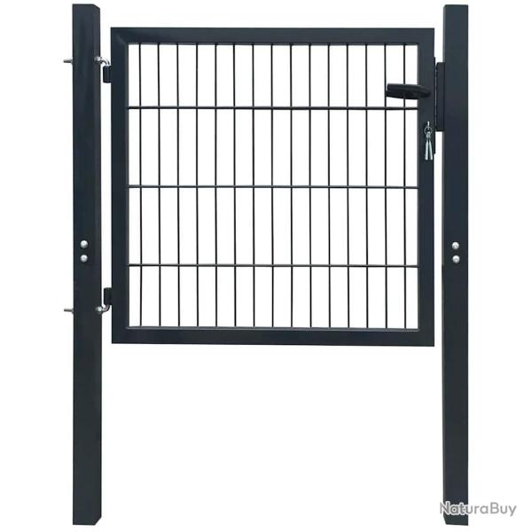 Portail de cl�ture 2D (simple) Gris anthracite 100x80 cm