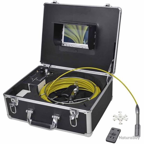 Cam�ra d'inspection de tuyaux 30 m avec bo�tier de commande DVR