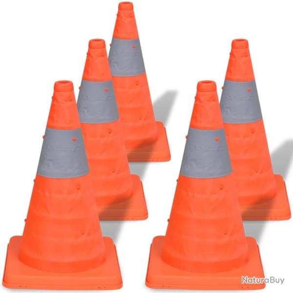 C�nes de signalisation escamotables 5 pcs 42 cm