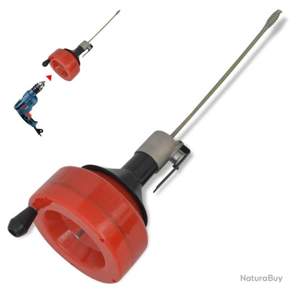 Nettoyeur manuel / actionn� par perceuse de canalisation 8 m