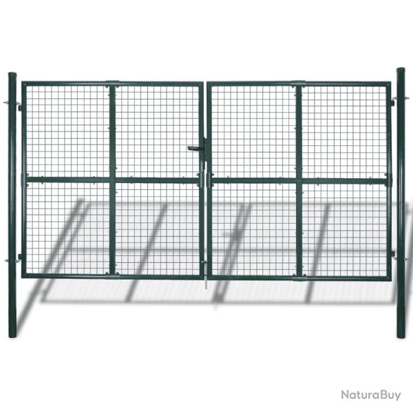 Portail double 300x150 cm en acier thermolaqu�