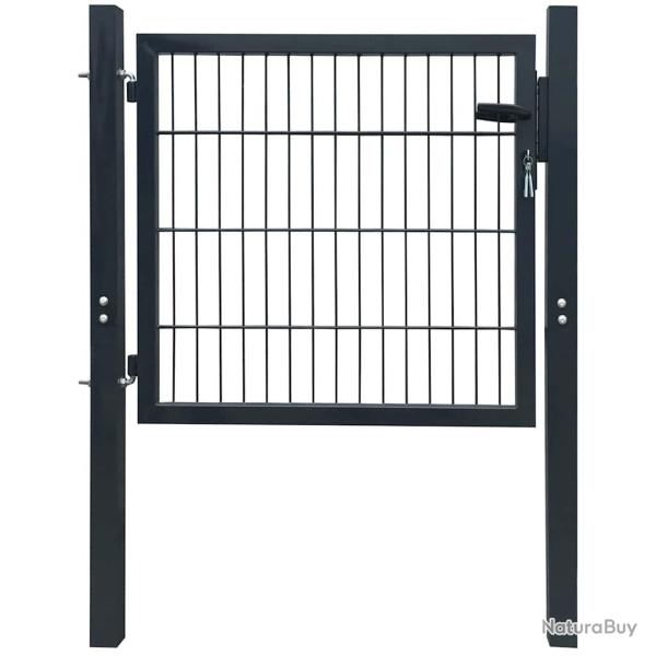 Portail de cl�ture en acier anthracite 100x100 cm