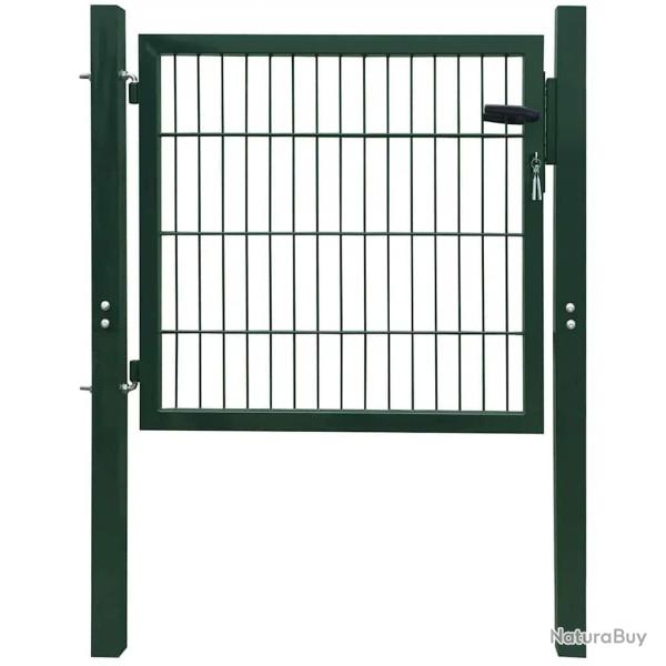 Portillon Acier Vert 100x100 cm