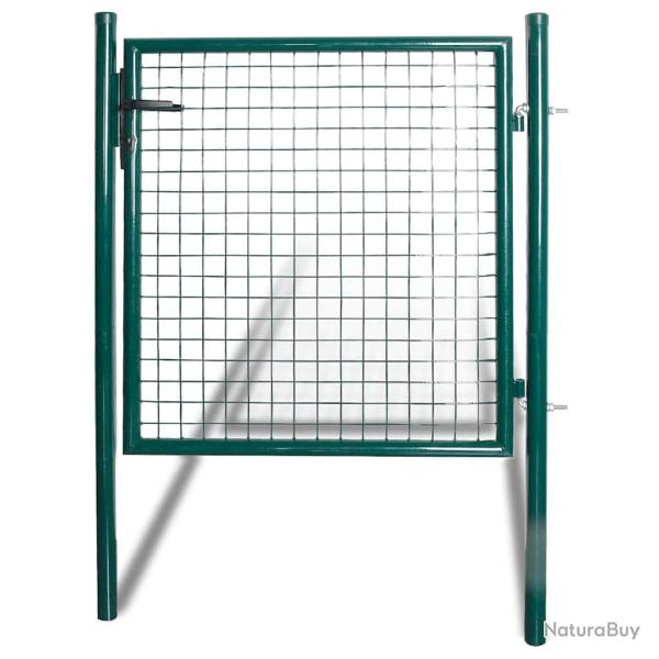 Portail de cl�ture � une porte 100x100 cm en acier thermolaqu�