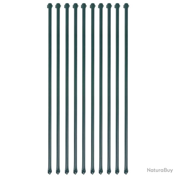 Poteau de  10 pcs 1 m M�tal Vert