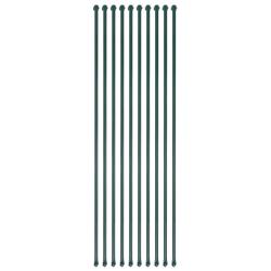 Poteau de  10 pcs 1,5 m M&eacute;tal Vert