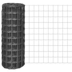Cl&ocirc;ture euro Acier 25 x 1 m Gris
