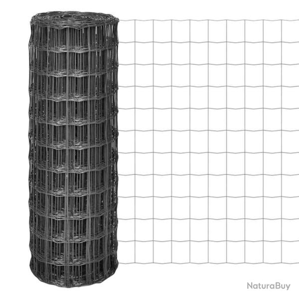 Cl�ture euro Acier 25 x 0,8 m Gris