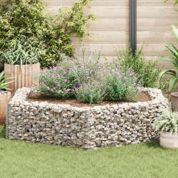 Lit sur&eacute;lev&eacute; &agrave; gabion hexagonale 200x173x40 cm