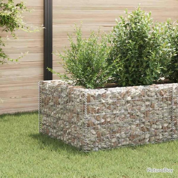 Lit sur�lev� � gabion Acier 360x90x50 cm