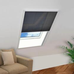 Moustiquaire pliss&eacute;e pour fen&ecirc;tre Aluminium 80 x 100 cm
