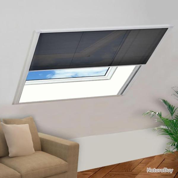Moustiquaire pliss�e pour fen�tre Aluminium 120 x 120 cm