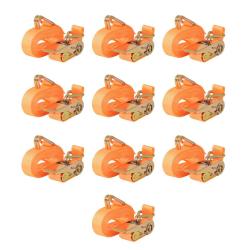 Sangle d'arrimage 10 pcs 0,4 tonne 6 m x 25 mm Orange