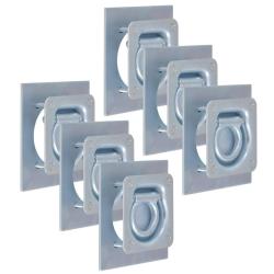 Anneau d'arrimage pour remorque 6 pcs Acier galvanis&eacute; 2000 kg