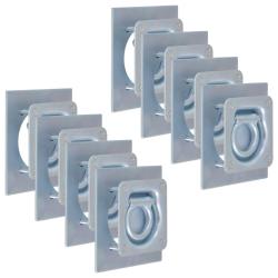 Anneau d'arrimage pour remorque 8 pcs Acier galvanis&eacute; 2000 kg