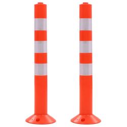 Borne de contr&ocirc;le de la circulation 2 pcs Plastique 75 cm