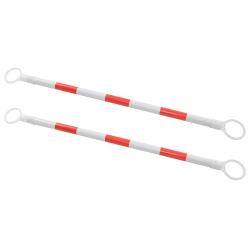 Barre r&eacute;tractable pour c&ocirc;nes 2 pcs Plastique 116-197 cm