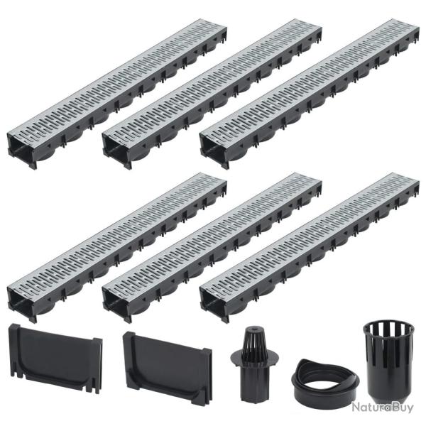 Caniveaux de drainage 6 pcs Acier galvanis� 6 m