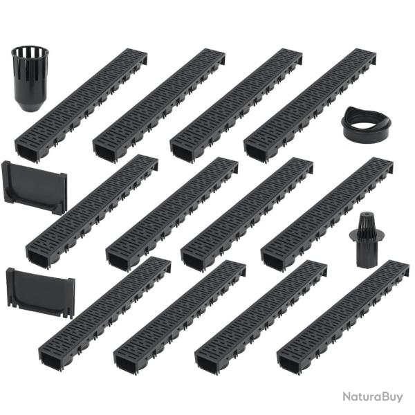 Canaux de drainage 12 pcs Plastique 12 m