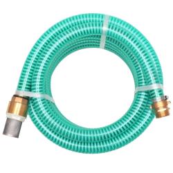 Tuyau d'aspiration avec raccords en laiton 7 m 25 mm Vert