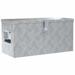 Bo&icirc;te en aluminium 61,5 x 26,5 x 30 cm Argent&eacute;