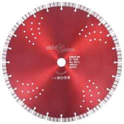 Disque de coupe diamant&eacute; avec turbo et trous Acier 350 mm