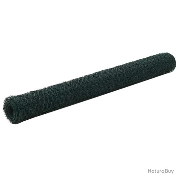 Grillage Acier avec rev�tement en PVC 25x1,2 m Vert