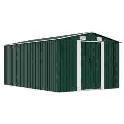 Abri de  257x392x181 cm M&eacute;tal Vert
