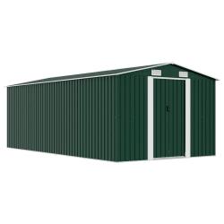 Abri de  257x489x181 cm M&eacute;tal Vert
