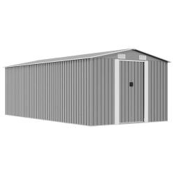 Abri de  257x489x181 cm M&eacute;tal Gris