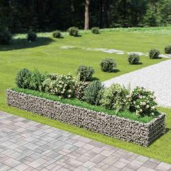 Lit sur&eacute;lev&eacute; &agrave; gabion Acier galvanis&eacute; 450x90x50 cm