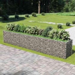 Lit sur&eacute;lev&eacute; &agrave; gabion Acier galvanis&eacute; 540x90x100 cm