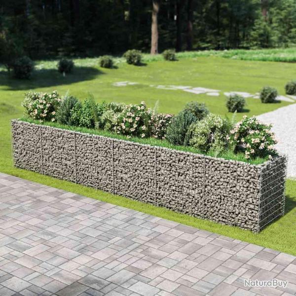 Lit sur�lev� � gabion Acier galvanis� 540x90x100 cm