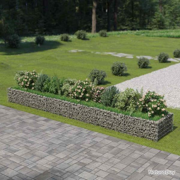 Lit sur�lev� � gabion Acier galvanis� 540x90x50 cm