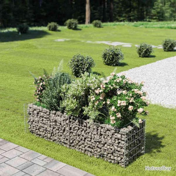 Lit sur�lev� � gabion Acier galvanis� 180x50x50 cm