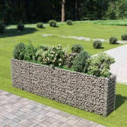 Lit sur&eacute;lev&eacute; &agrave; gabion Acier galvanis&eacute; 360x50x100 cm