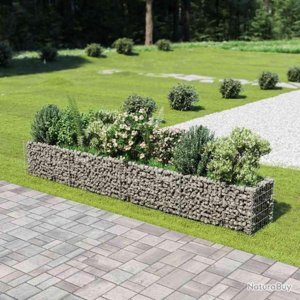 Lit sur�lev� � gabion Acier galvanis� 360x50x50 cm