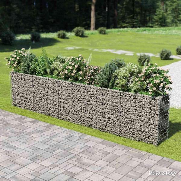 Lit sur�lev� � gabion Acier galvanis� 450x50x100 cm