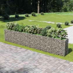 Lit sur&eacute;lev&eacute; &agrave; gabion Acier galvanis&eacute; 540x50x100 cm